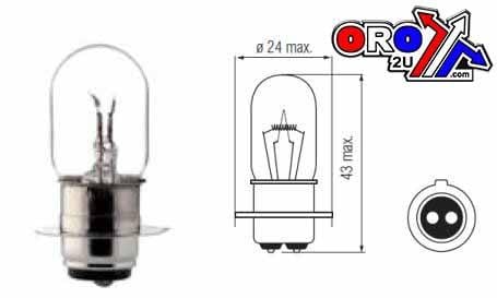 BULB 6V 25/25W 1 TAG T19 77-83 HONDA 50-200, NA/NC/PA/CT/SS/SL/XL/CT/PC/C