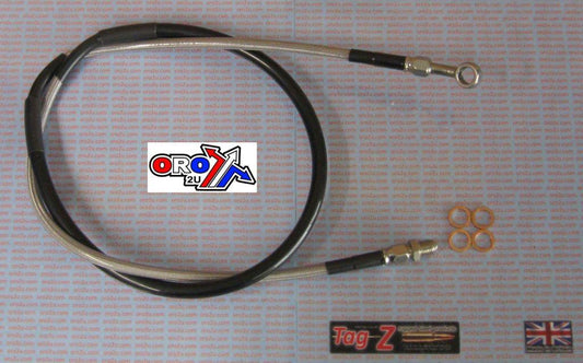 HOSE FRONT BRAKE SILVER / BLK CR250 CR500 89-91 CR125 90-91 H02-1-035/P
