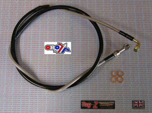 HOSE FRONT BRAKE SILVER / BLK KAWASAKI KX125 KX250 97-2003 VENHILL K02-1-030/P