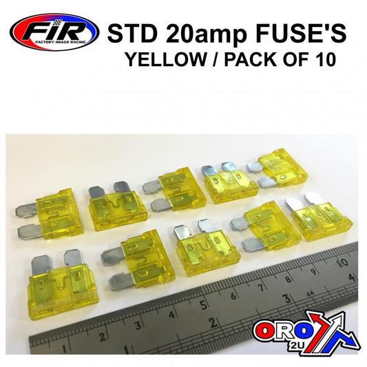 20 AMP. BLADE FUSE STD. PK10