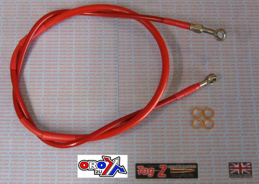 HOSE FRONT BRAKE RED / BLK, YZ125 YZ250 YZF250 450 05-07 FIR, KIT DONE