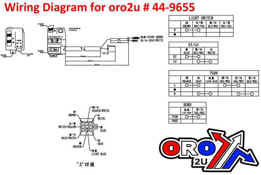 SWITCH HANDLEBAR 35200-KV6-000, HONDA XR250L 91-96