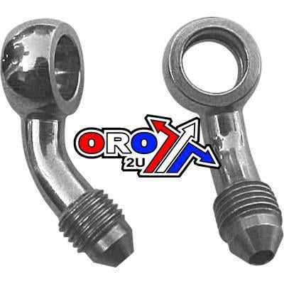 M10 BANJO 20* BEND 3/8UNF FR, B593-03C SWAGE CRIMP FITTING 600 Series -3, / STEEL STANILESS