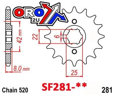FRONT SPROCKET JTF281 (520)