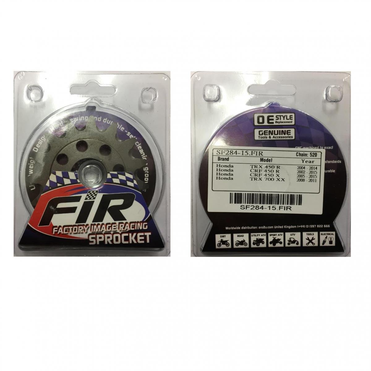 FRONT SPROCKET GROOVE & LIGHT, JTF284.1.15