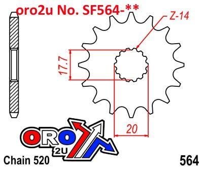 FRONT SPROCKET JTF564 520