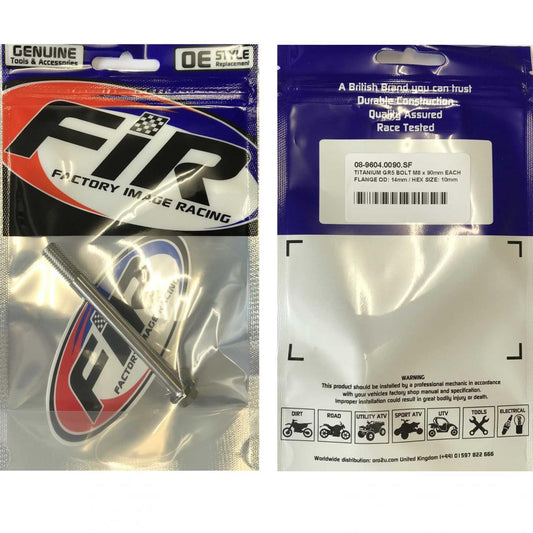 TITANIUM GR5 BOLT M8 x 90mm EACH, FLANGE OD: 14mm / HEX SIZE: 10mm, /