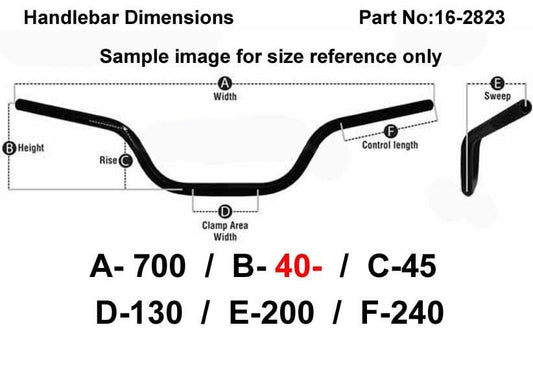 SWEEPING CLASSIC 7/8'' HANDLEBAR, FITTMENT UNIVERSAL / MATT BLACK