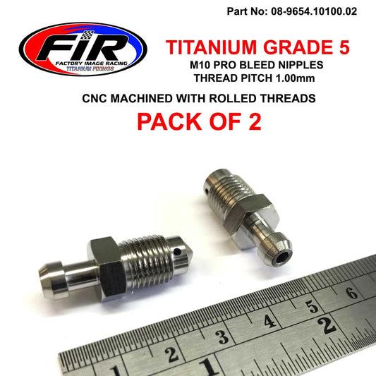 TITANIUM GR5 M10x1.00mm BLEED NIPPLE, PACK OF 2 / 60013020000 T2024905, MR407367