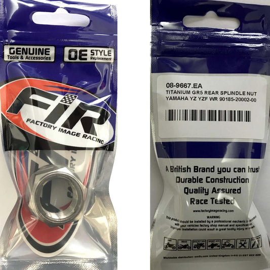 TITANIUM GR5 REAR SPINDLE NUT, M20x1.50 YAM KAW 90185-20002, EACH / / 92210-0939
