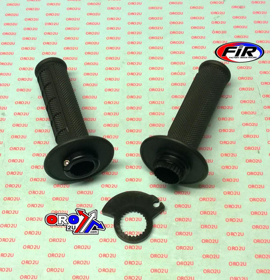 LOCK ON GRIP SET KTM HUSQ HONDA, HALF WAFFLE SOFT BLACK, ODI STYLE, FIR -