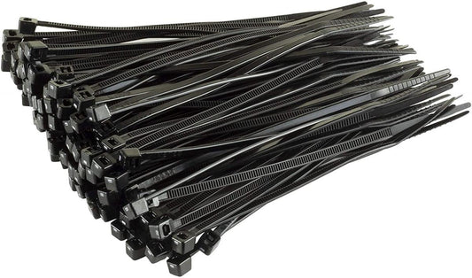 NYLON CABLE ZIP TIES - BLACK, 100mm x 2.5mm - PACK OF 100
