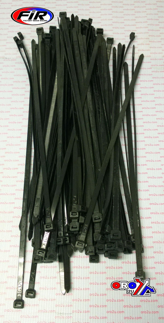 NYLON CABLE ZIP TIES - BLACK, 370mm x 7.6mm - PACK OF 100