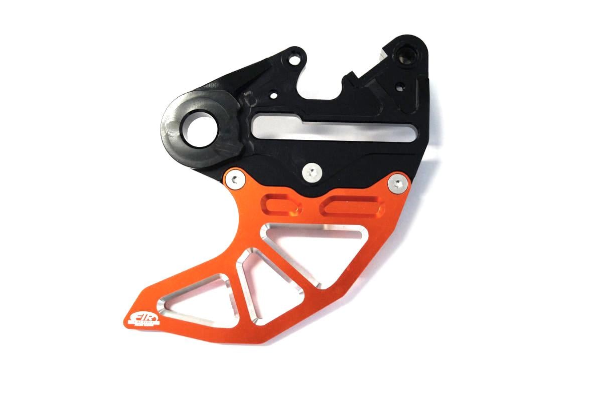 KTM HUSQ REAR DISC GUARD -16, FIR ASRDG-03, ORANGE, W/CALIPER MOUNT, 79613975044