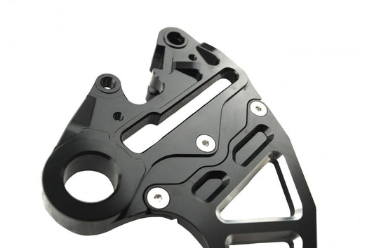 KTM HUSQ REAR DISC GUARD, FIR ASRDG-04, BLACK, W/CALIPER MOUNT, 78913975144