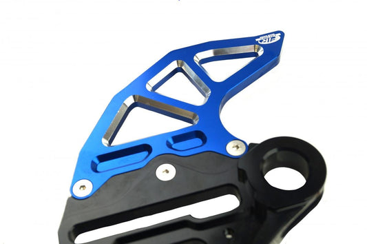 KTM HUSQ REAR DISC GUARD, FIR ASRDG-04, BLUE, W/CALIPER MOUNT, 78913975144