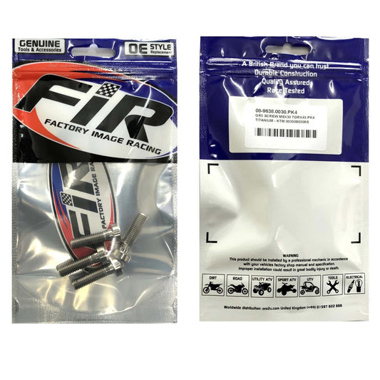 GR5 SCREW M8X30 TORX45 PK4, TITANIUM - KTM 0035080306S