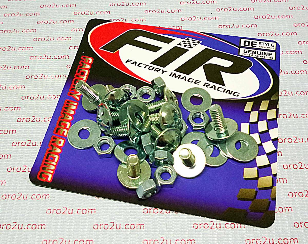 M6 x 13mm Dome Head Chrome Bolt, Nut & Washer Set - Pack Of 10 - 30pcs Kit