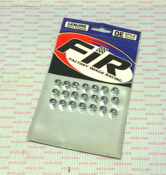 NYLOCK M6 NUT PACK/20, REGULAR 8X10mm / M6x1.00mm