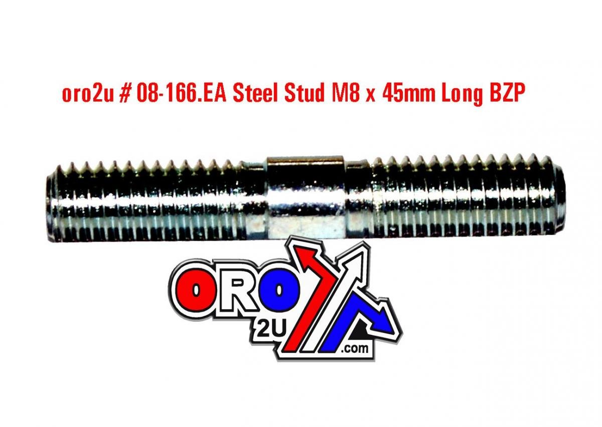 STUD M8 x 45 ZINC PLATED