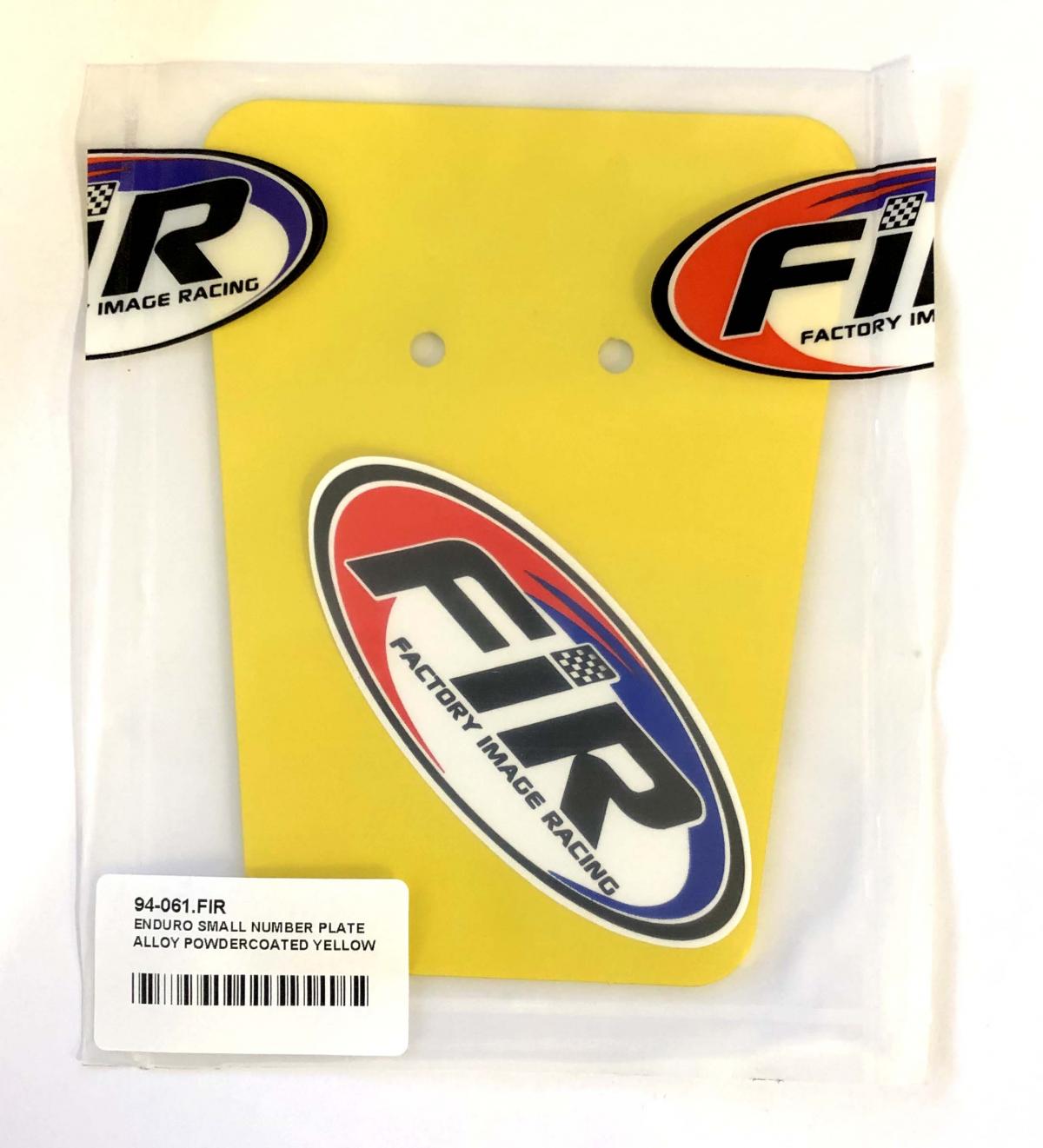 ENDURO SMALL NUMBER PLATE, ALLOY POWDERCOATED YELLOW