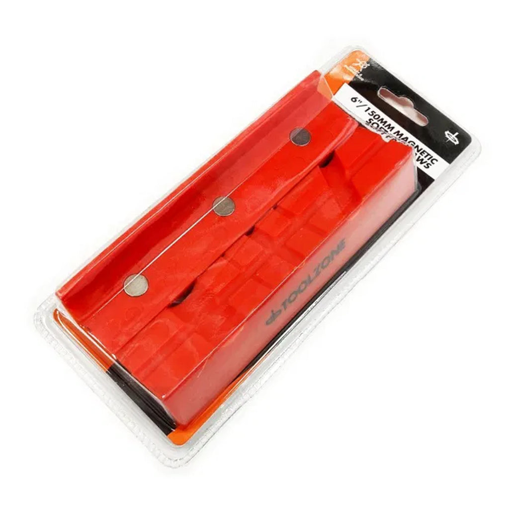 MAGNETIC SOFT VICE JAWS 6 TPU MULTI GROOVE NON-MARKING - TOOLZONE KDPVC048