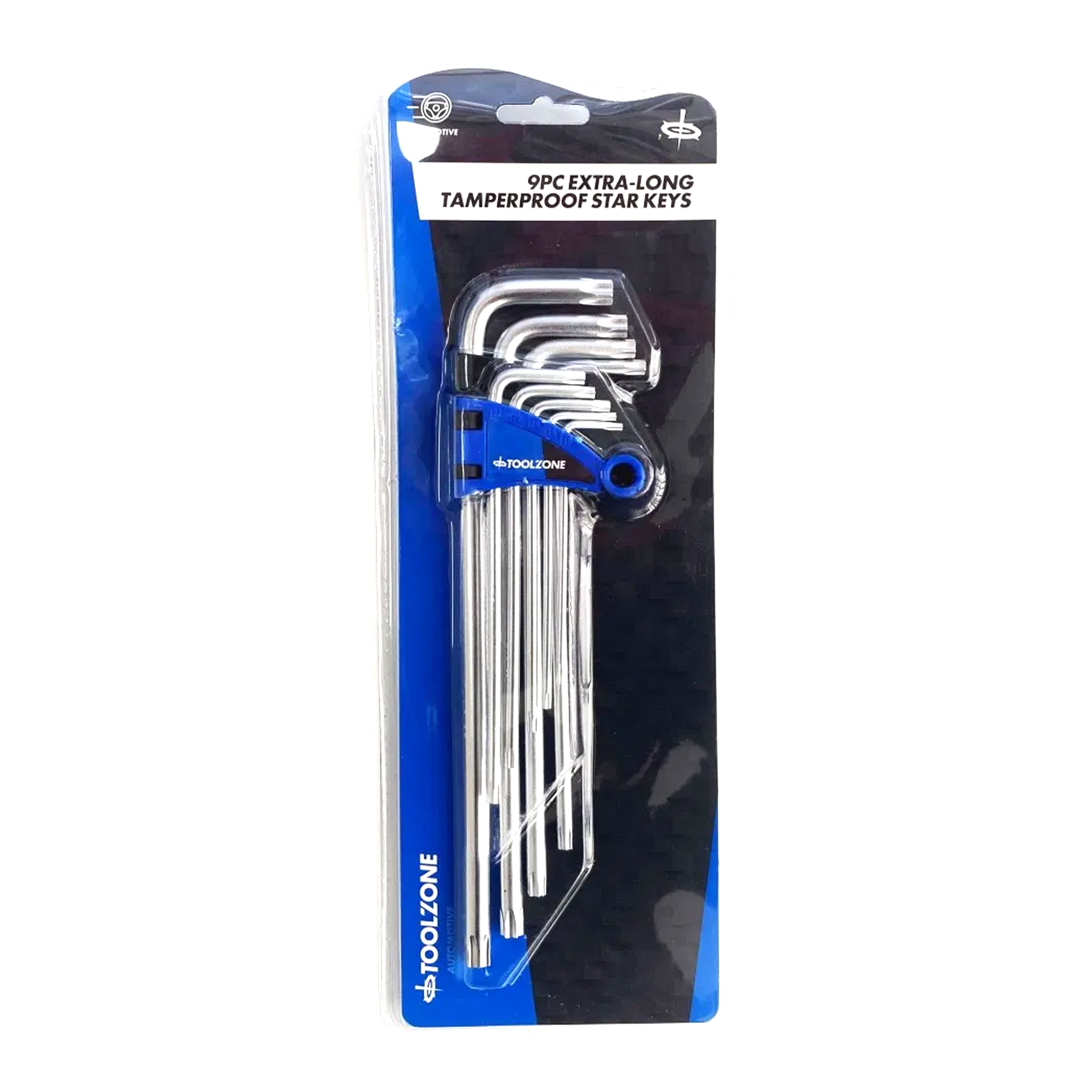 EXTRA-LONG TAMPERPROOF STAR KEY SET 9PC T10-T50 - TOOLZONE KDPSD076