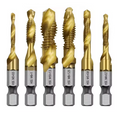 TITANIUM PLATED HSS TAP DRILL BITS 6Pcs - HIGH SPEED STEEL