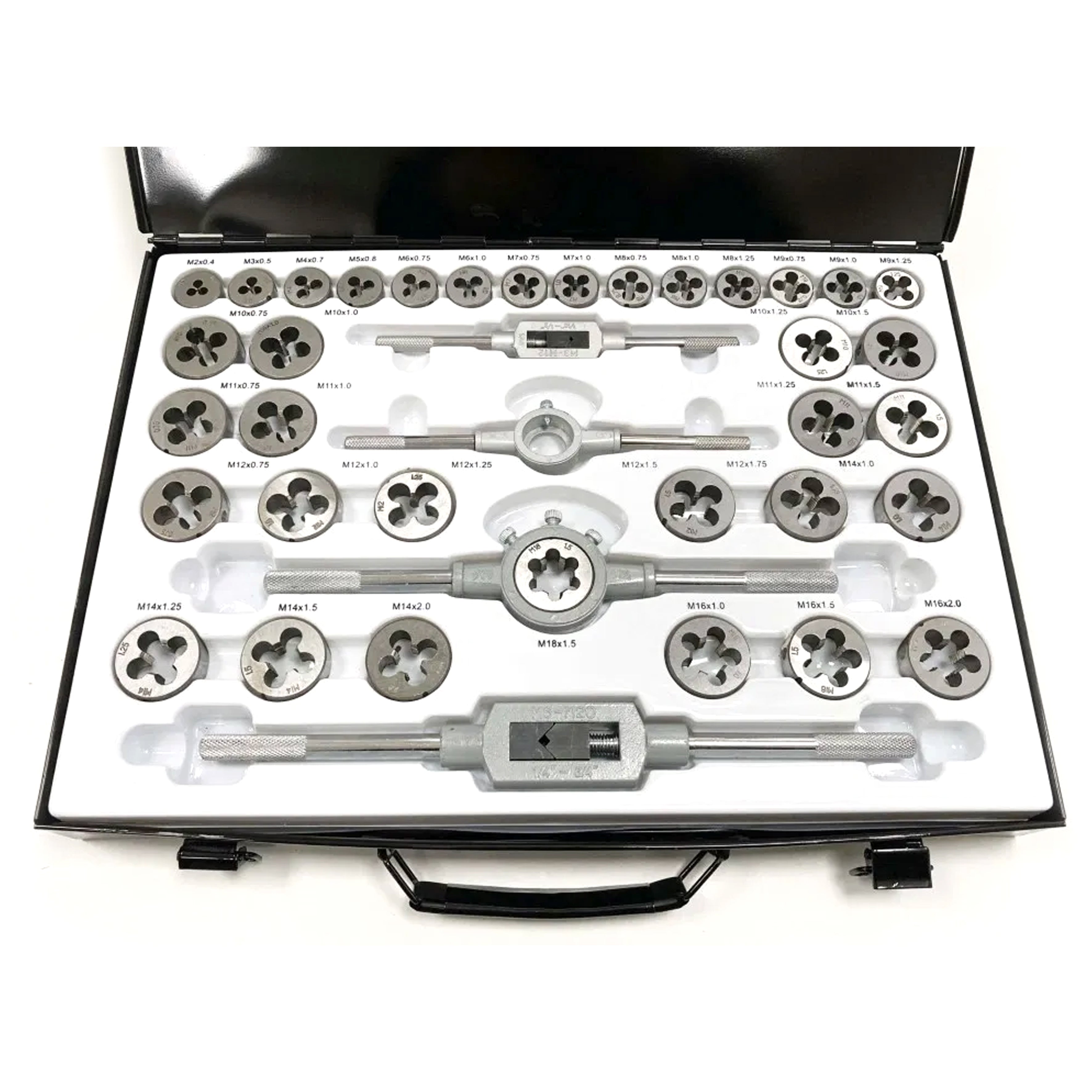 TAP AND DIE SET 110 PIECE ALLOY STEEL WITH WRENCHES - TOOLZONE KDPTP096