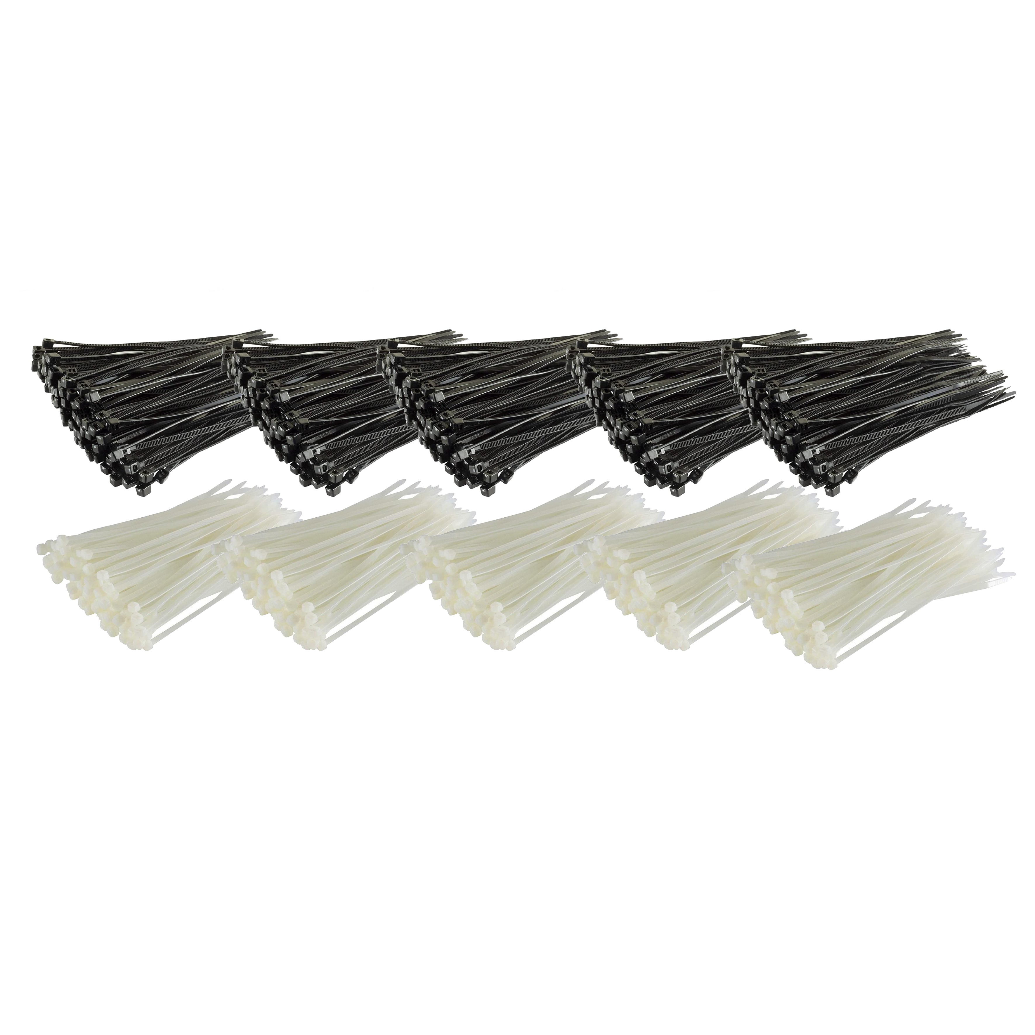 NYLON CABLE ZIP TIES MIXED 1000pcs.