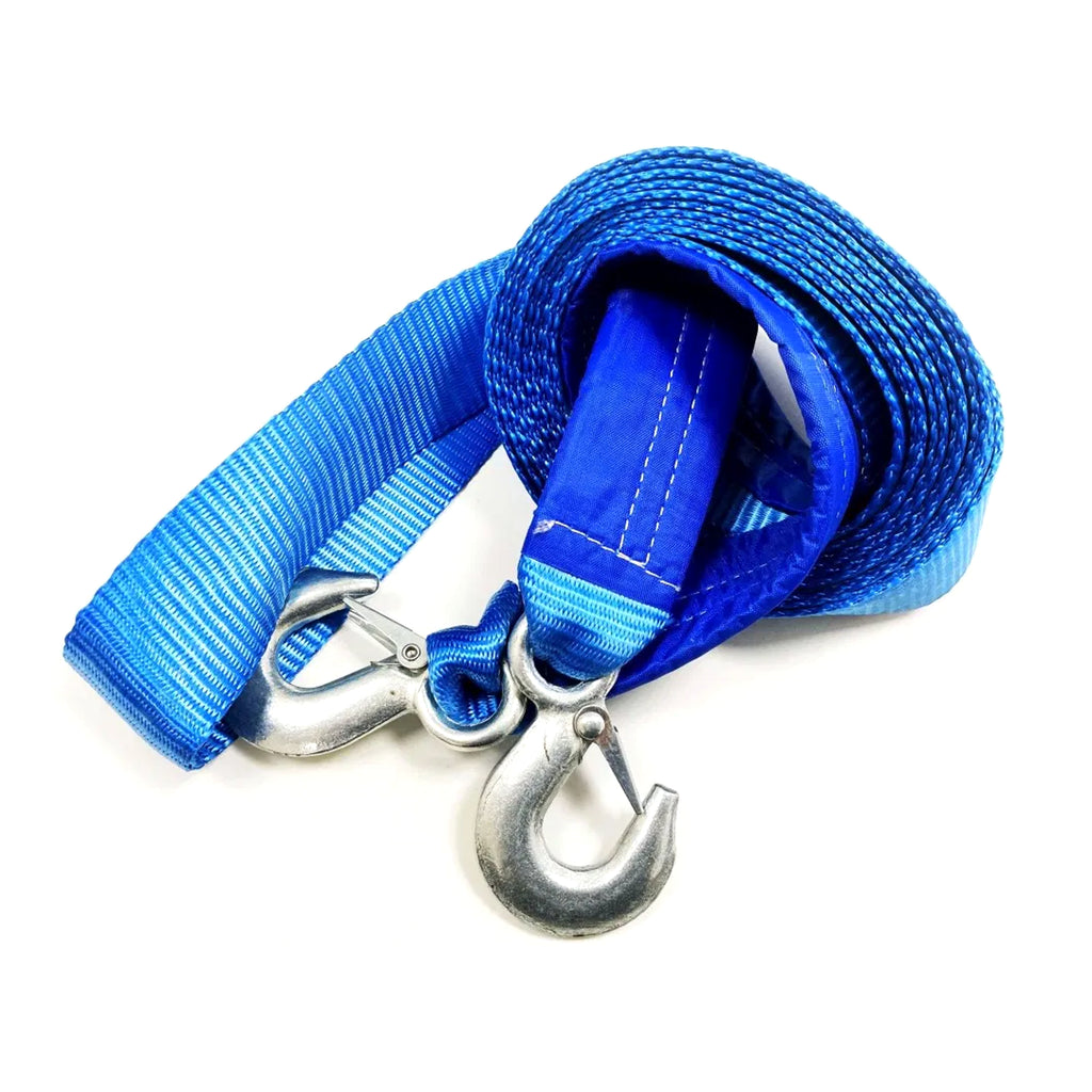 TOW STRAP 2 x 6m 3tonne WITH STEEL HOOKS - TOOLZONE KDPAU322