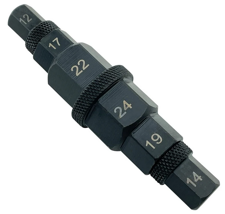 HEXAGON AXLE SPINDLE DRIVER REMOVAL TOOL 12, 14, 17, 19, 22, 24mm. 3/8 DRIVE
