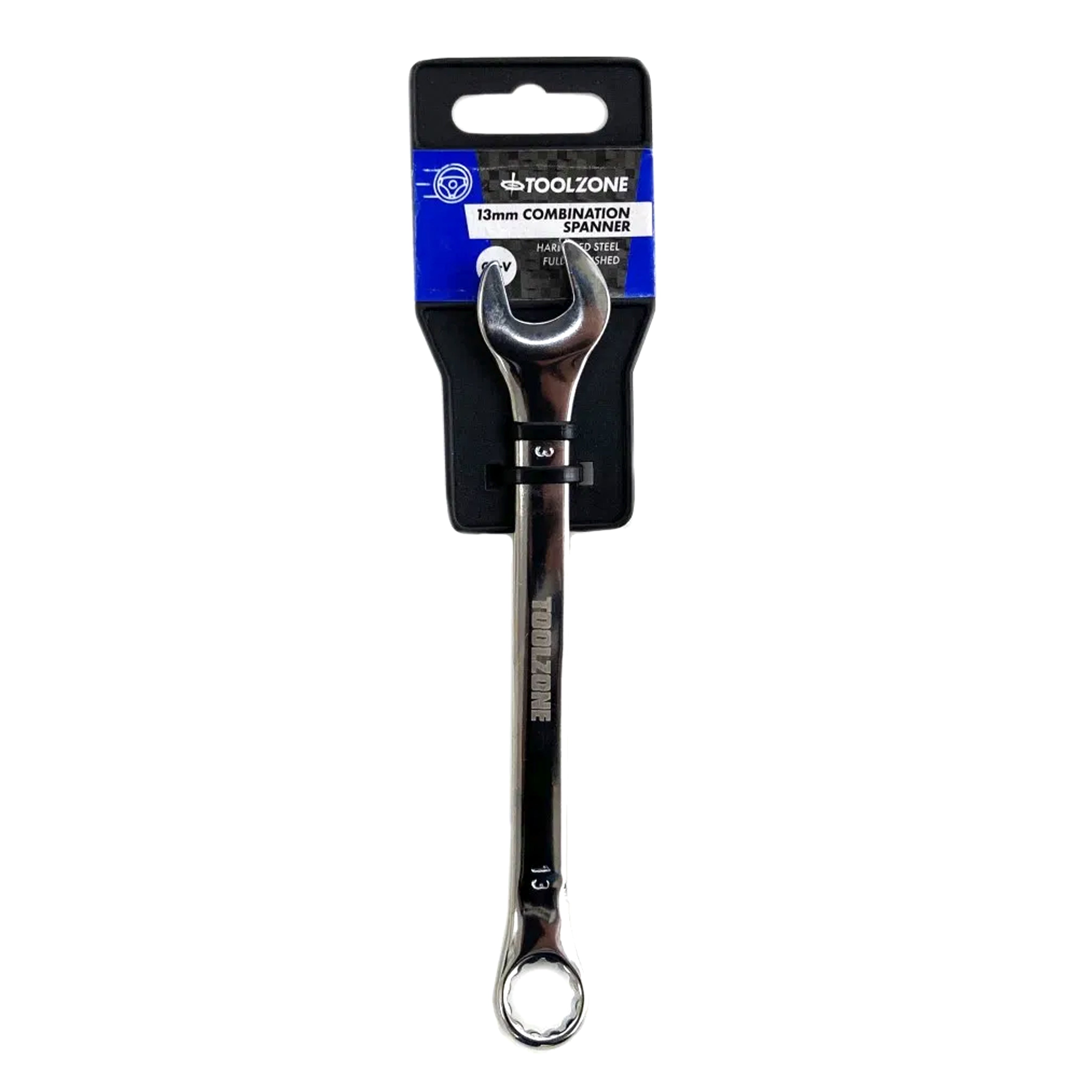 COMBINATION SPANNER 13mm POLISHED CHROME VANADIUM - TOOLZONE KDPSP114