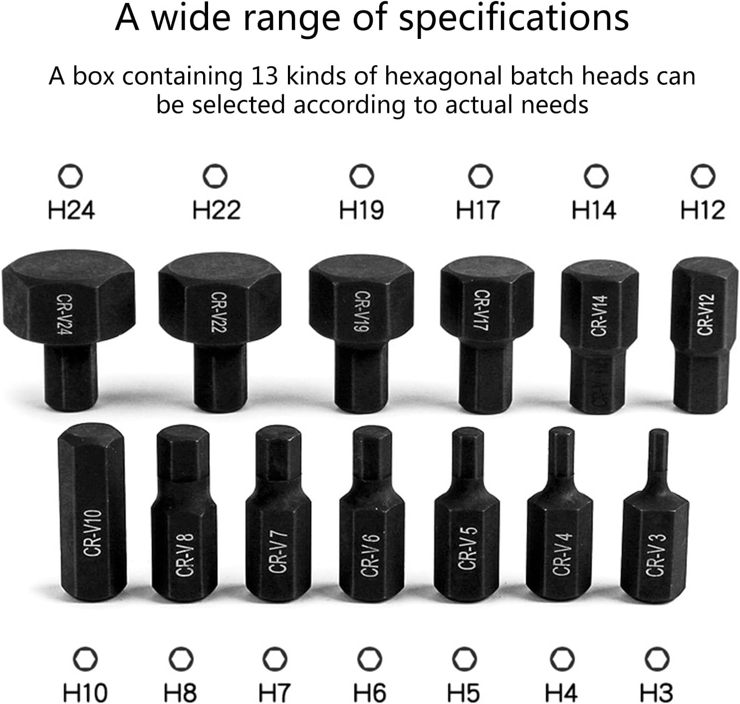 14-PIECE LOW PROFILE IMPACT SOCKET SET 1/2-INCH DRIVE ALLEN HEX WRENCH BITS