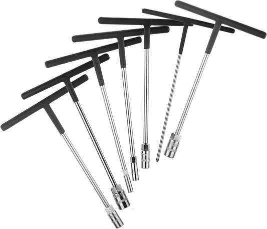 RUBBER COATED T-HANDLE SET OF 7 SOCKETS