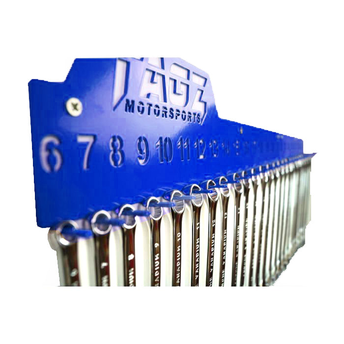 TAGZ SPANNER RACK BLUE, SUIT 25 SPANNERS 6mm-32mm, SPANNER ORGANISER