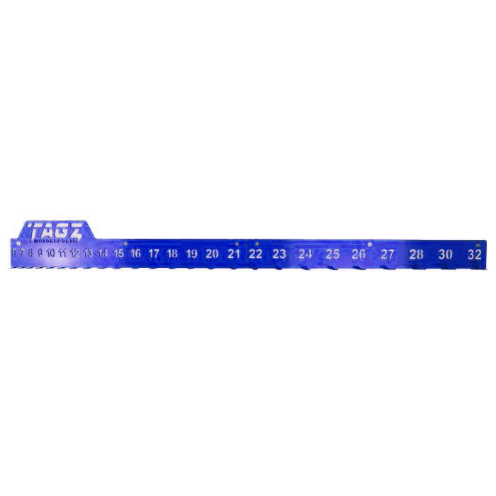 TAGZ SPANNER RACK BLUE, SUIT 25 SPANNERS 6mm-32mm, SPANNER ORGANISER