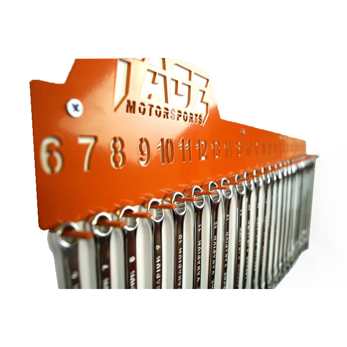 TAGZ SPANNER RACK ORANGE, SUIT 25 SPANNERS 6mm-32mm, SPANNER ORGANISER