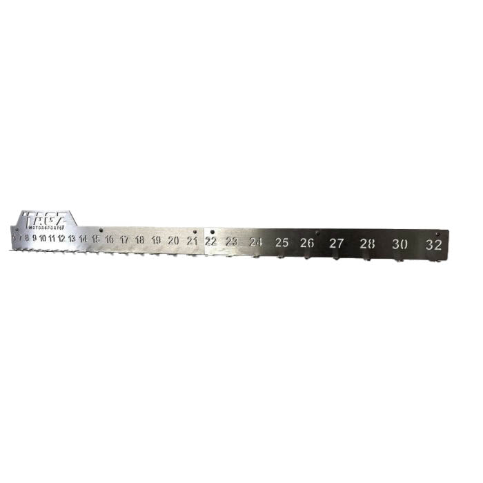 TAGZ SPANNER RACK STAINLESS STEEL, SUIT 25 SPANNERS 6mm-32mm, SPANNER ORGANISER