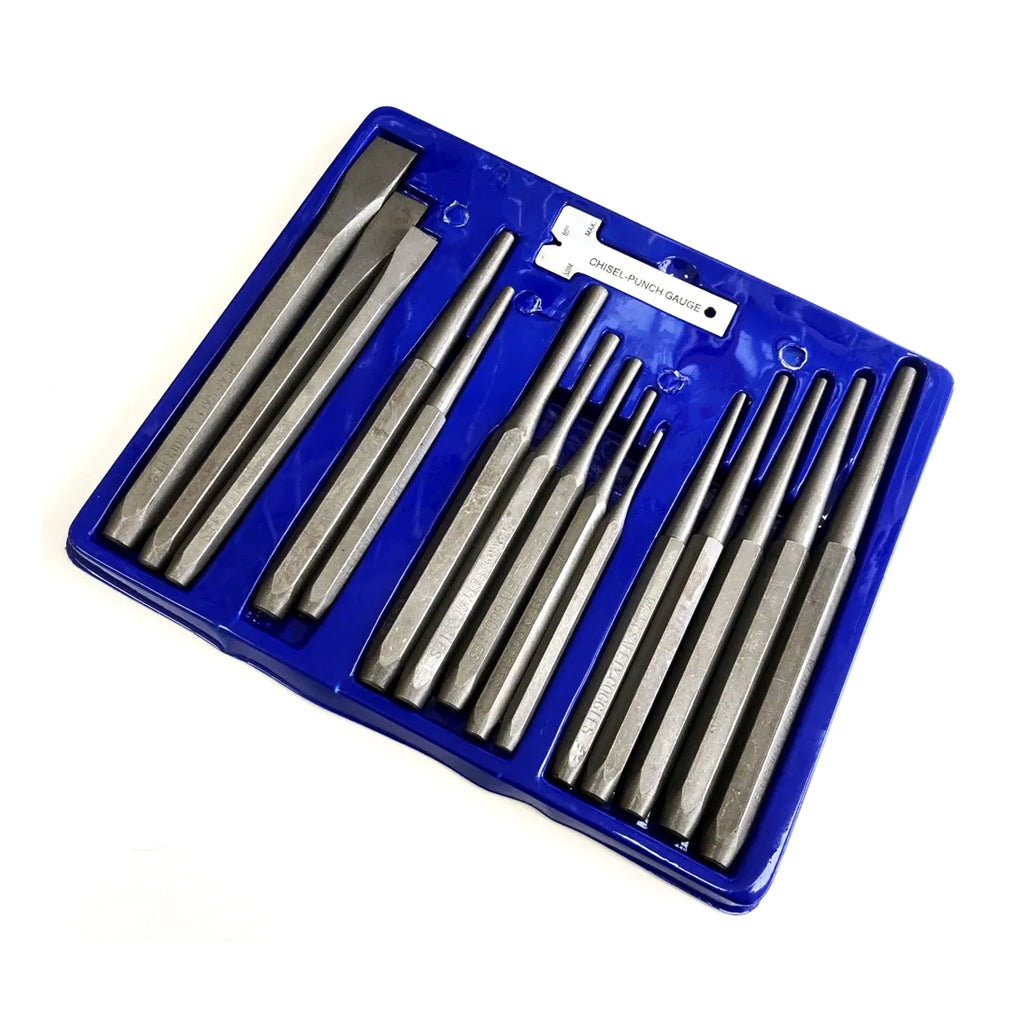 PUNCH AND CHISEL SET 16PC CRV 6150 TEMPERED - TOOLZONE KDPPN004