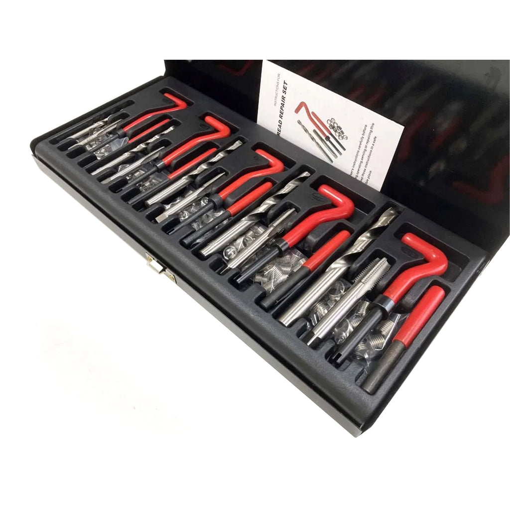 THREAD REPAIR TOOL KIT 131 PIECE M5-M12 WITH TAPS AND INSERTS - TOOLZONE KDPTP097