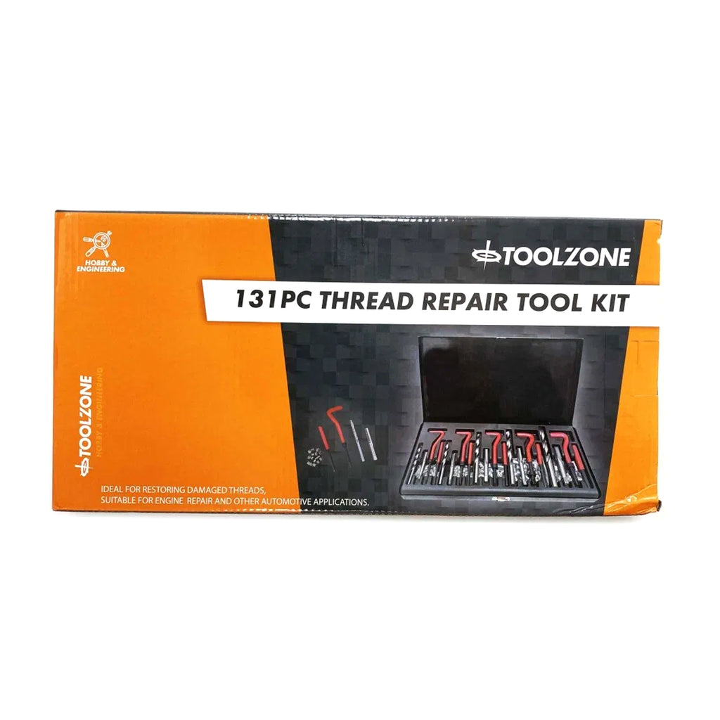 THREAD REPAIR TOOL KIT 131 PIECE M5-M12 WITH TAPS AND INSERTS - TOOLZONE KDPTP097