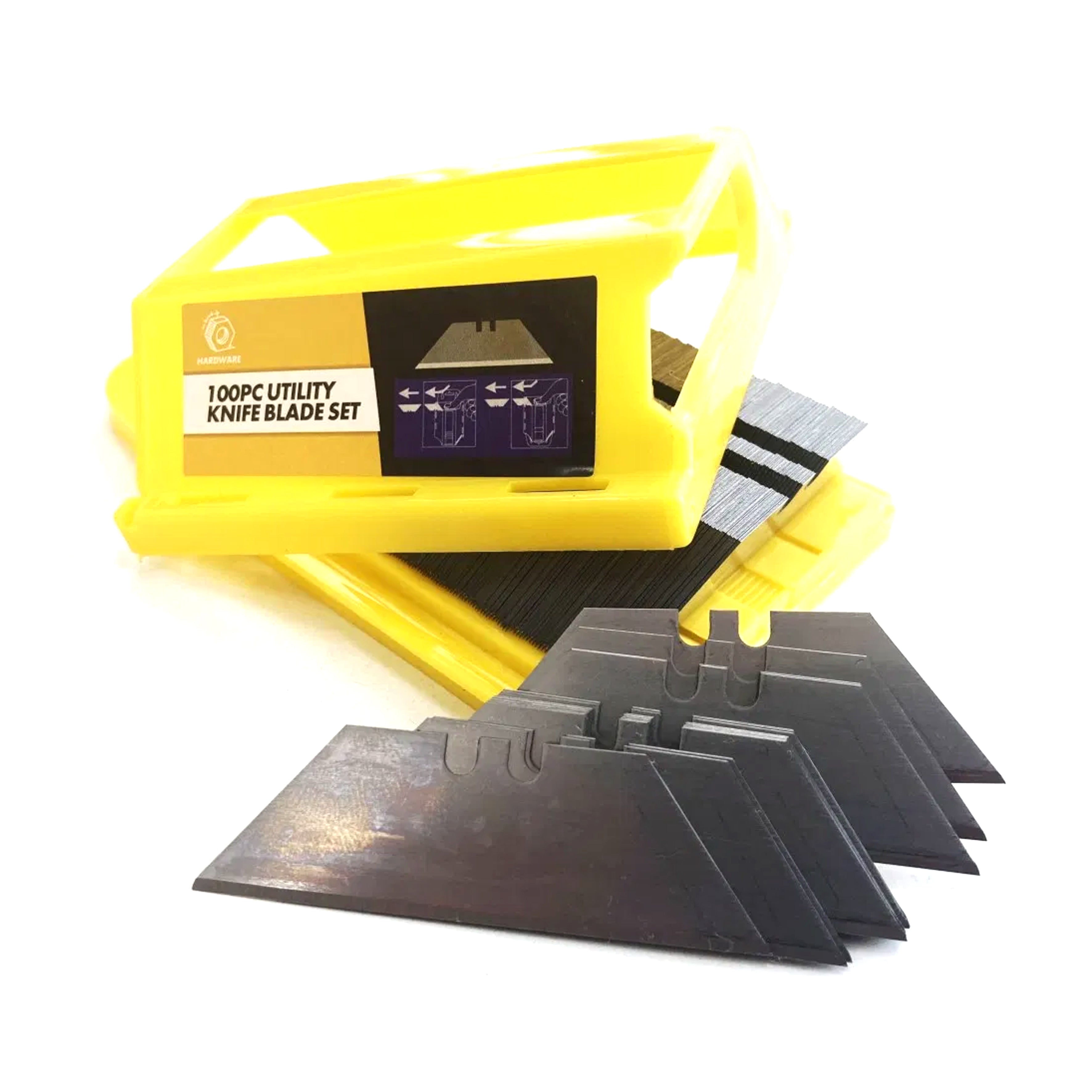 UTILITY KNIFE BLADES HEAVY DUTY 100pc IN DISPENSER - TOOLZONE KDPKN053