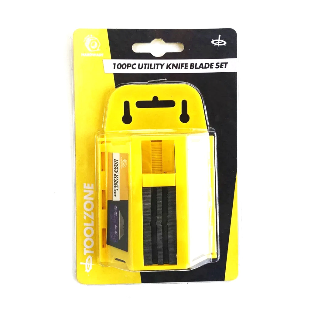 UTILITY KNIFE BLADES HEAVY DUTY 100pc IN DISPENSER - TOOLZONE KDPKN053
