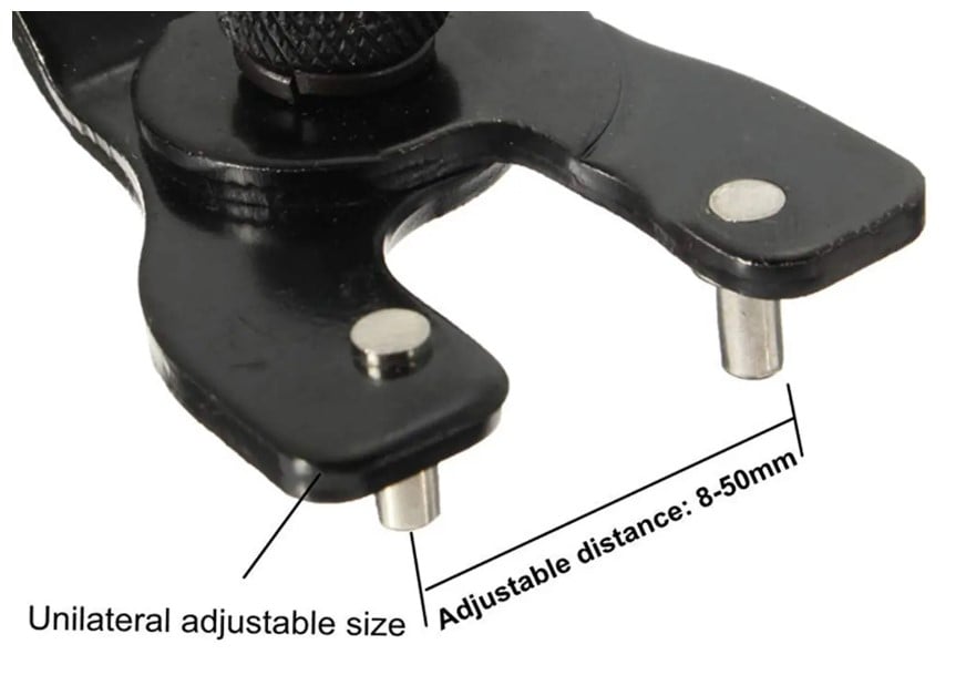 ADJUSTABLE PIN SPANNER 8-50mm ALLOY PINS