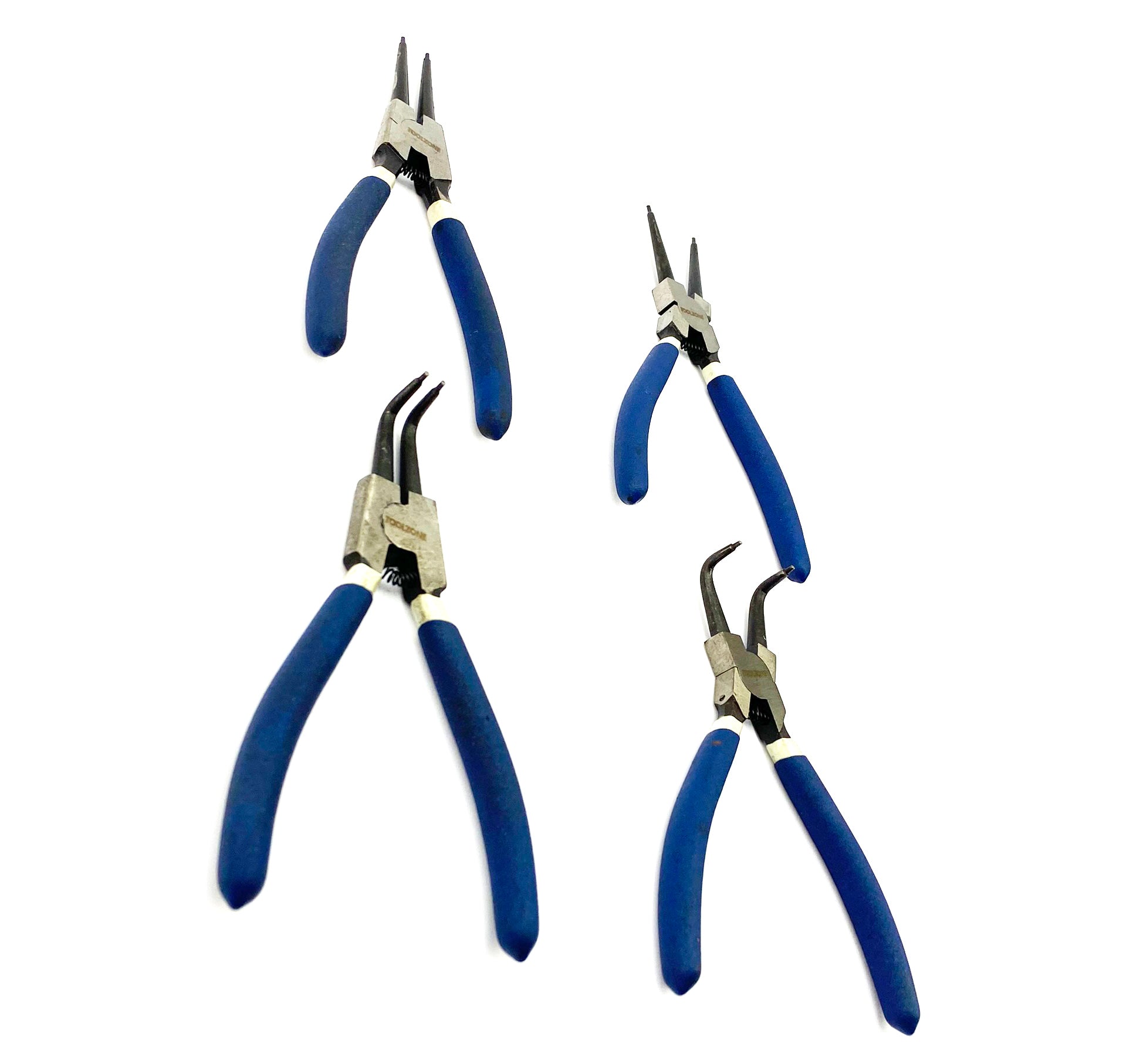 CIRCLIP PLIERS SET 4PC 7 INTERNAL AND EXTERNAL STRAIGHT AND BENT - TOOLZONE KDPPL241