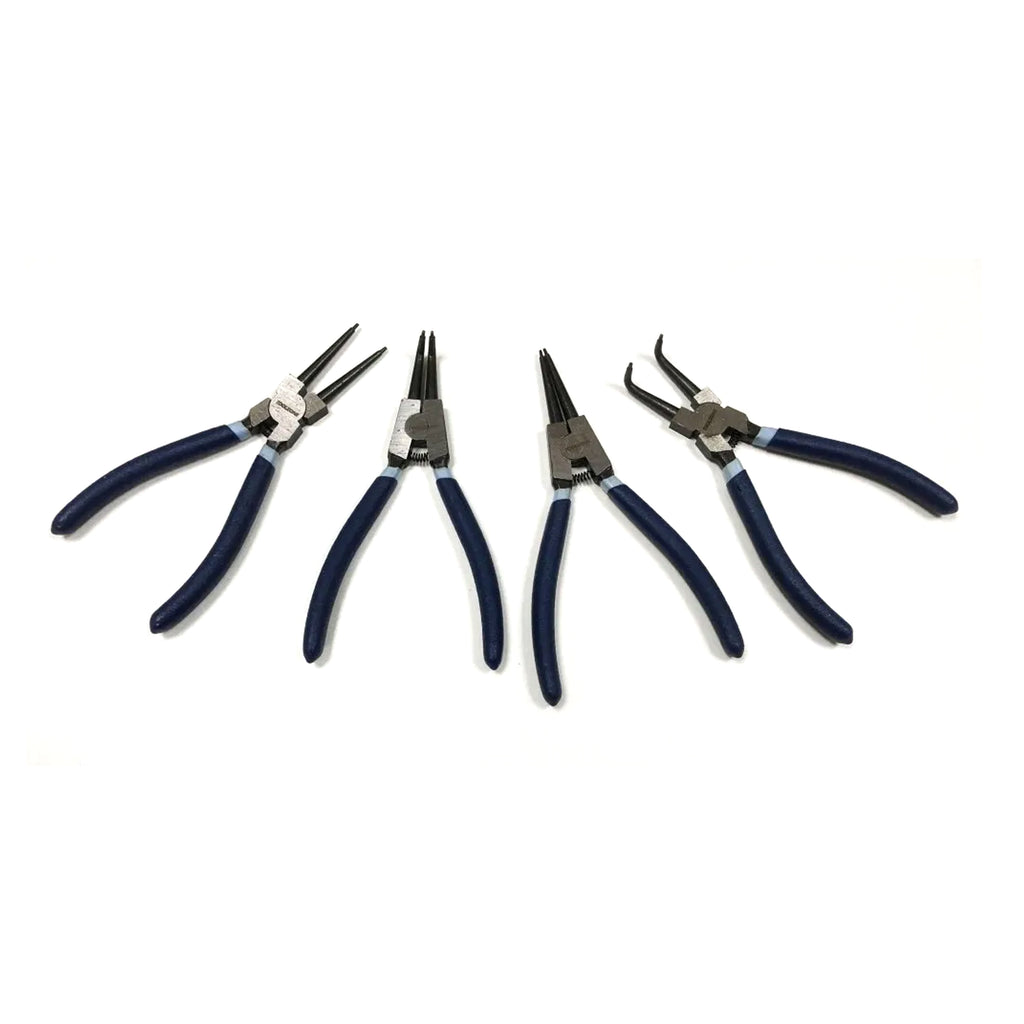 CIRCLIP PLIERS SET 4PC 7 INTERNAL AND EXTERNAL STRAIGHT AND BENT - TOOLZONE KDPPL241