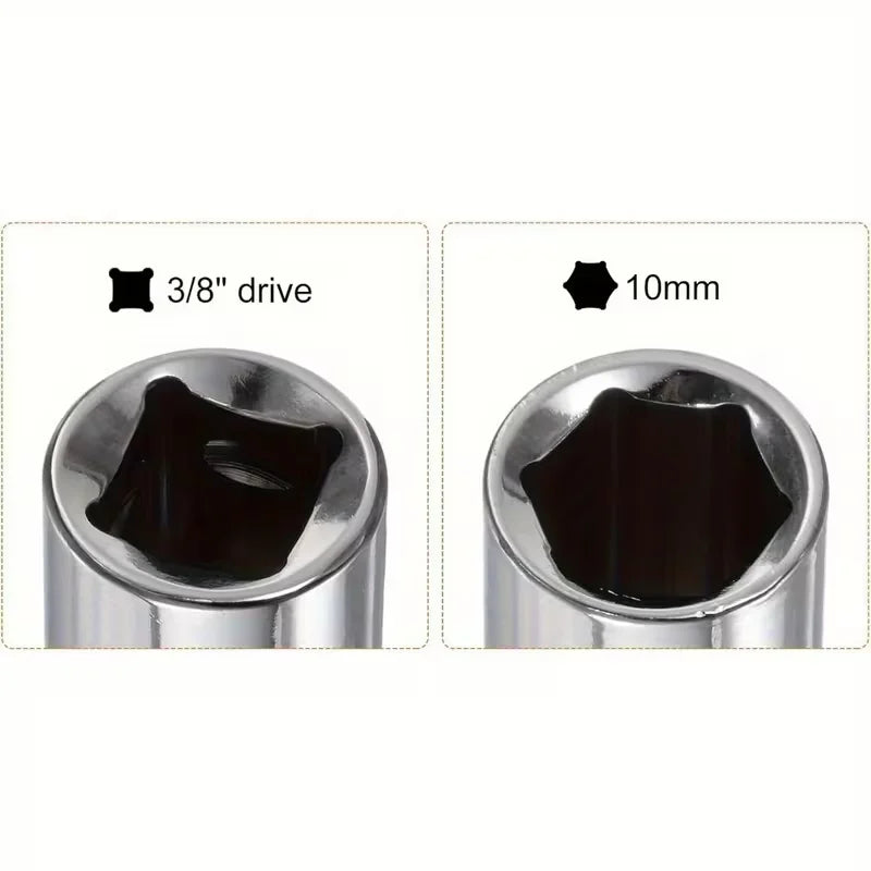 10mm SOCKET 3/8 DRIVE 6 point Metric 63mm LONG DEEP