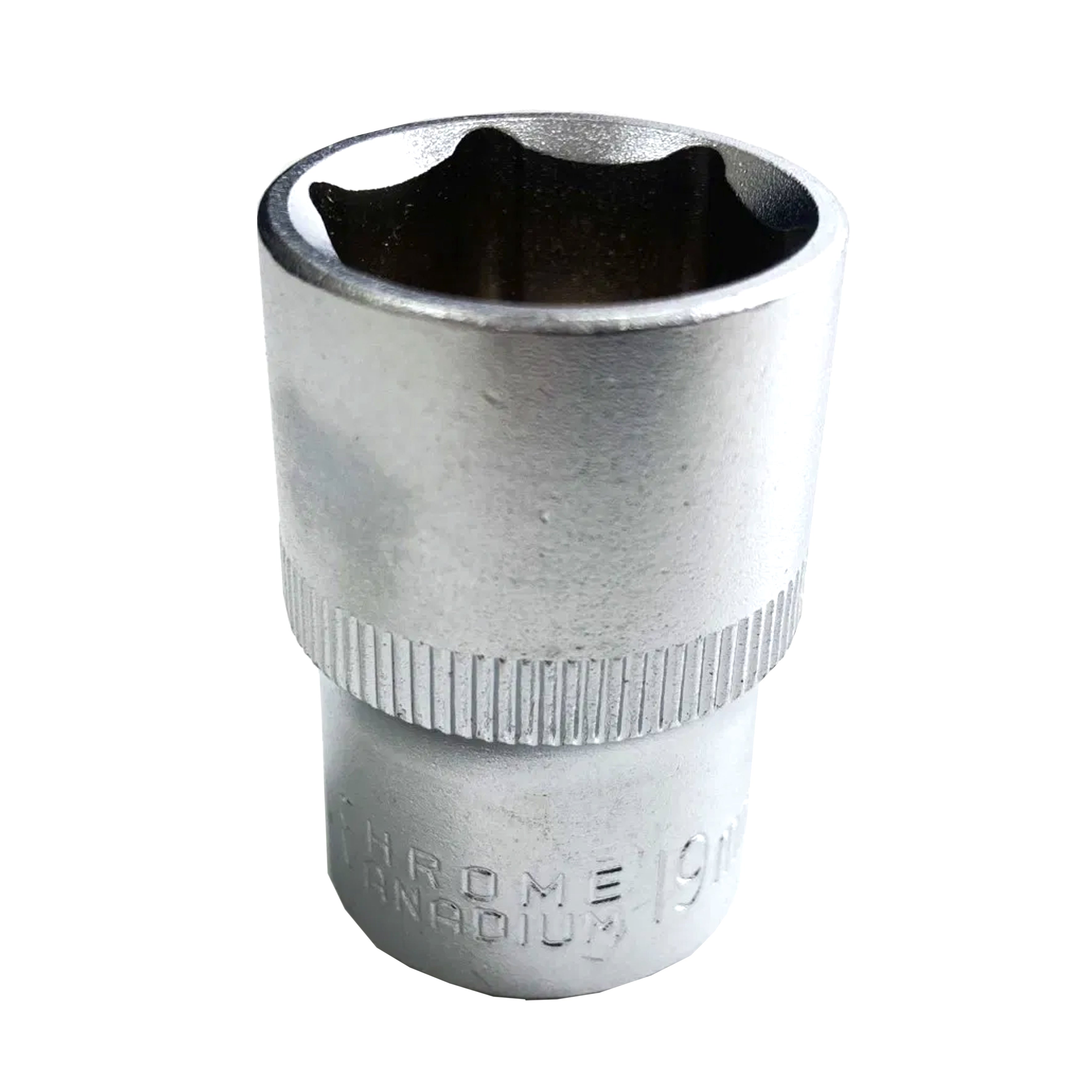 SOCKET 1/2 DRIVE 19mm CRV SATIN SINGLE HEX - TOOLZONE KDPSS078