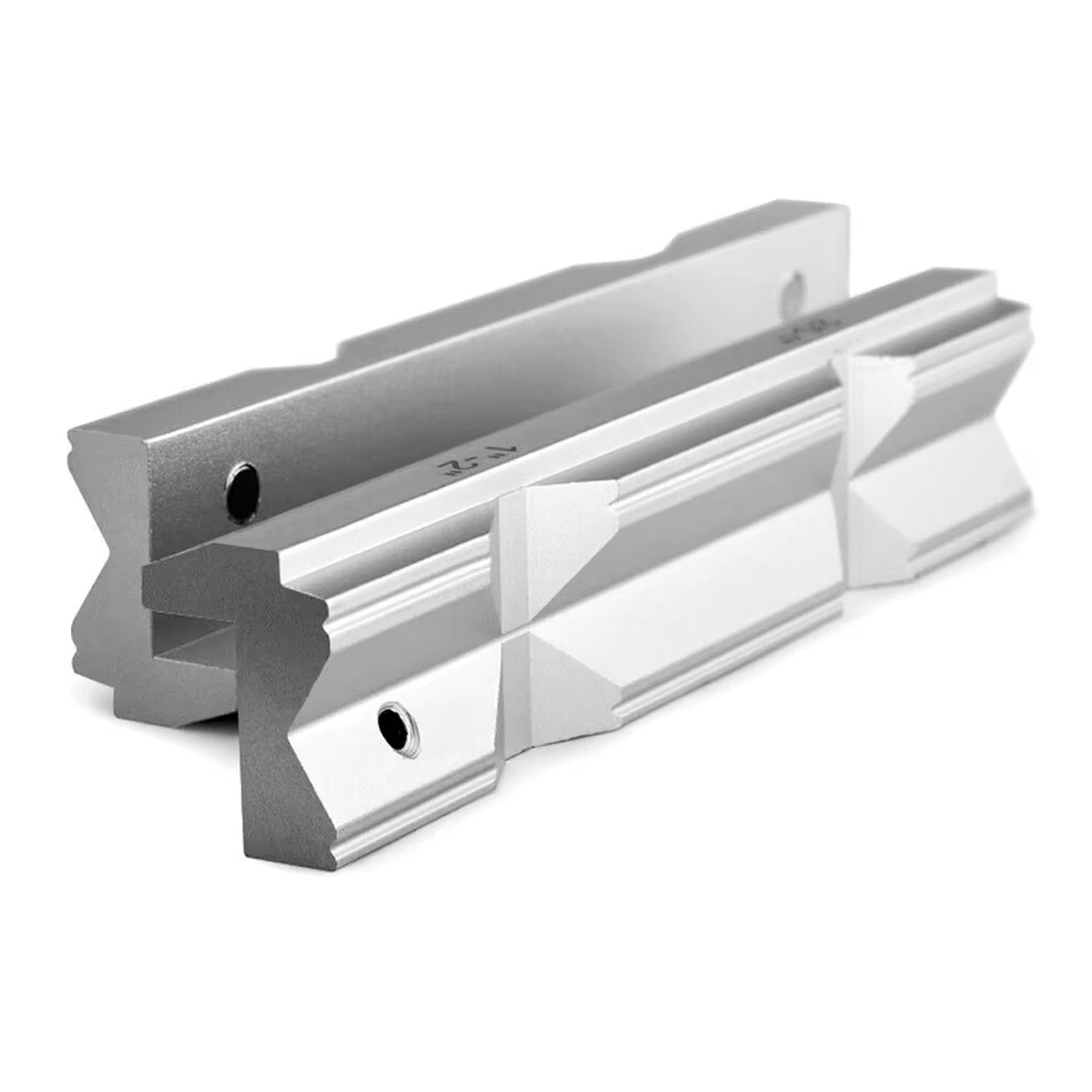 2Pcs 6 V-CLIP CNC MILLING STEEL VISE HARD JAW FIXTURE ALUMINIUM ALLOY